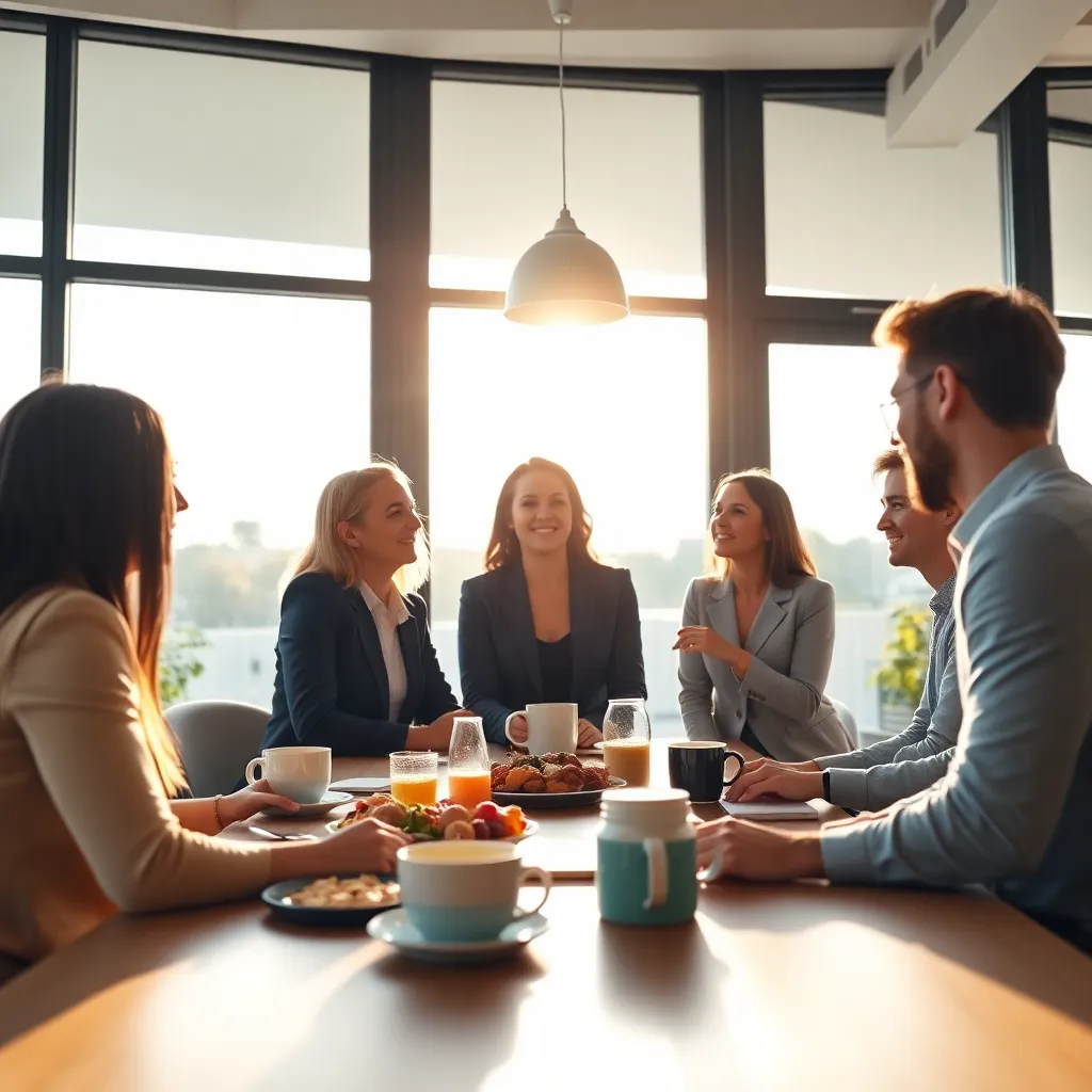 Nederlandse professional die doelen stelt in een modern kantoor met uitzicht op Amsterdam