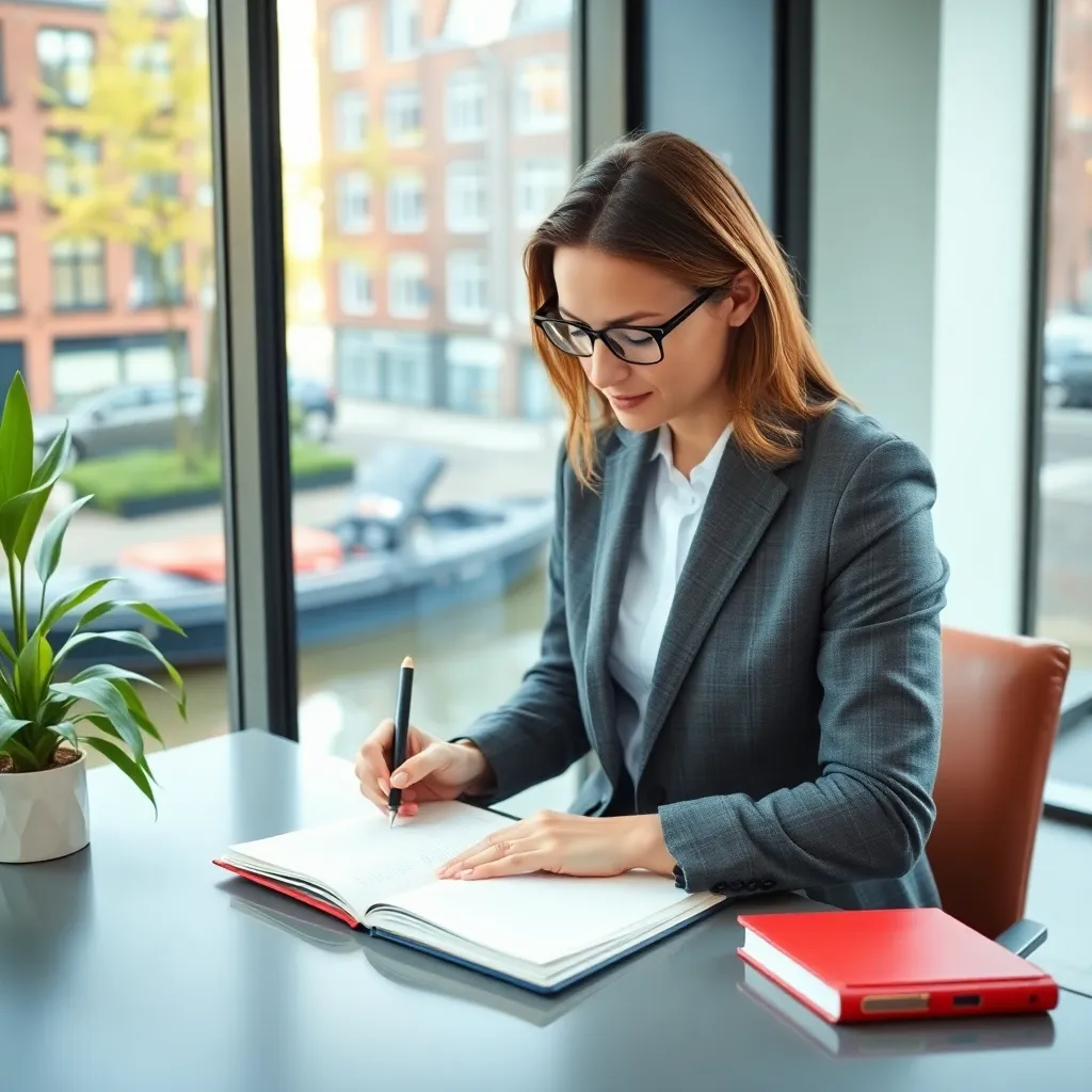 Nederlandse vrouw tijdens ochtendritueelen in moderne woning